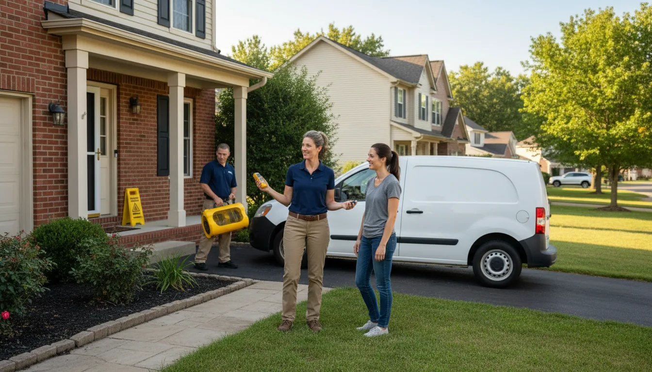 Residential water damage restoration in Sutter, IL